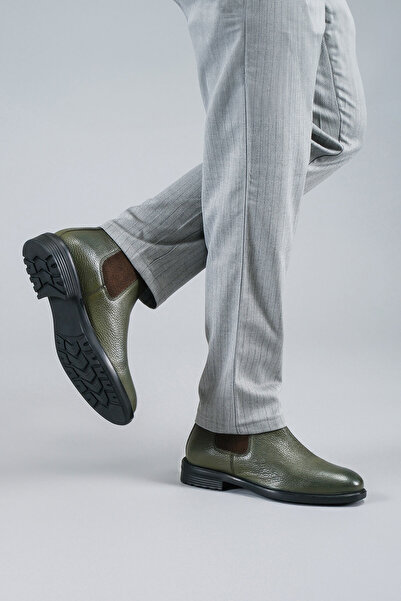 CARFIER 2138 152 Haki Yeşil Hakiki Deri Erkek Bot