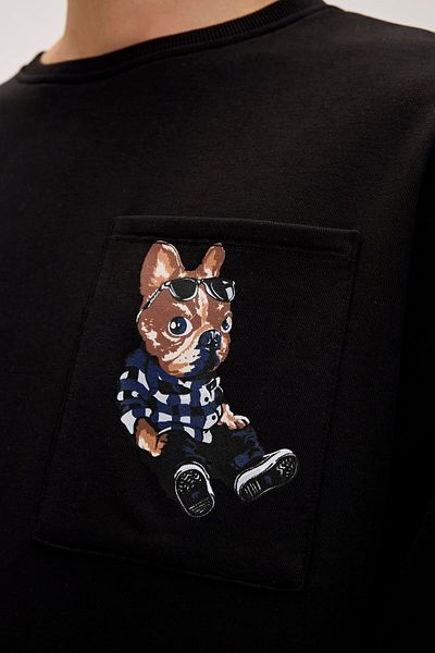 Bad Bear Javed Black Men's Printed Sweatshirt