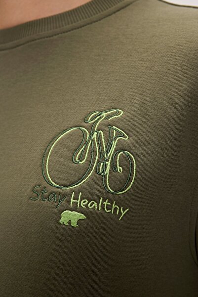 Bad Bear Men's Khaki Sweatshirt - Runway Printed