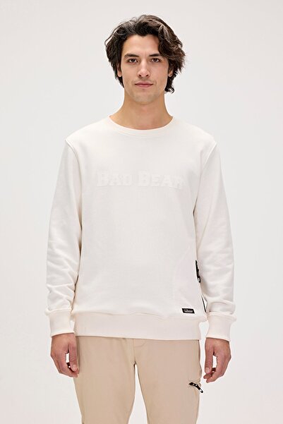 Bad Bear Marlow Beyaz Erkek Sweatshirt