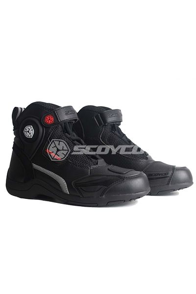 Scoyco Mt015 Protected Black Short Motorcycle Boots