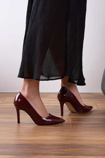 sovrana Special Series Classic Stiletto Claret Red Patent Leather