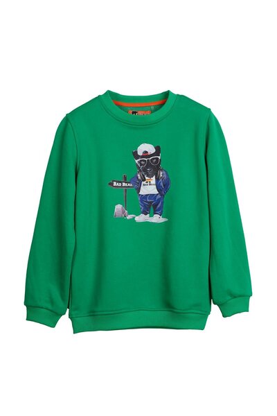 Bad Bear Erkek Çocuk Sweatshirt Yeşil 24.06.12.006