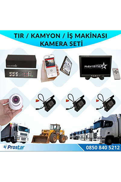 Navistar Tır Kamyon Iş Makinası Için Uzaktan Izlemeli 4 Kameralı 320 Gb Hardd...