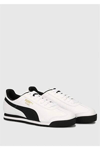 Puma 353572-04 Roma Basic Ανδρικά Αθλητικά Παπούτσια Λευκό-μαύρο