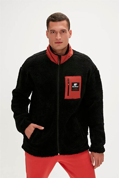 Bad Bear Ryan Plush Full-zip Black Men's Sweatshirt