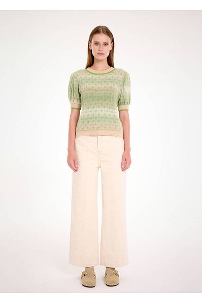 Knitss Πλεκτό μπλουζάκι Alpaca Blended Camel Gradient