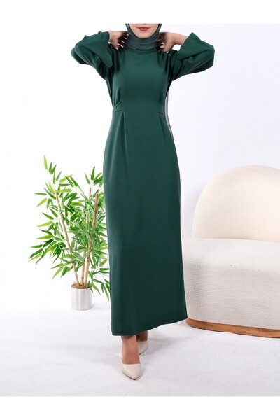 Modamorfo Júdás nyakkivágású derékruha - Smaragd