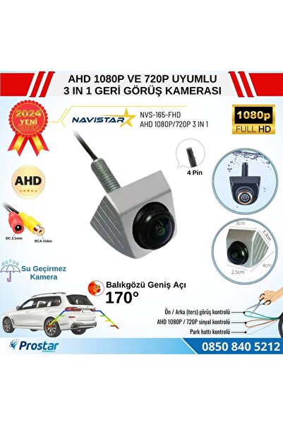 Navistar Ayarlanabilir Başlıklı AHD 1080P ve 720P Çevrilebilir 170 Derece Gen...