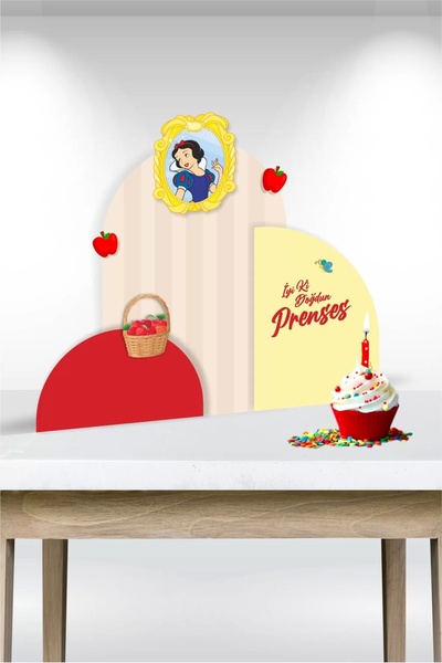 Pamuk Prenses Parçalı Ayaklı Pano 3boyutlu (MASA ÜSTÜ) * Kalın Kağıt