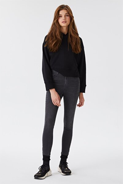 Lee Cooper Jaycee Very High Waist Slim Fit Very Narrow Leg Gray Women's Jeans