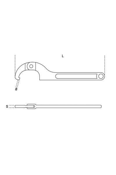 Beta 99sq Adjustable Nailed Moon Key 35-50mm