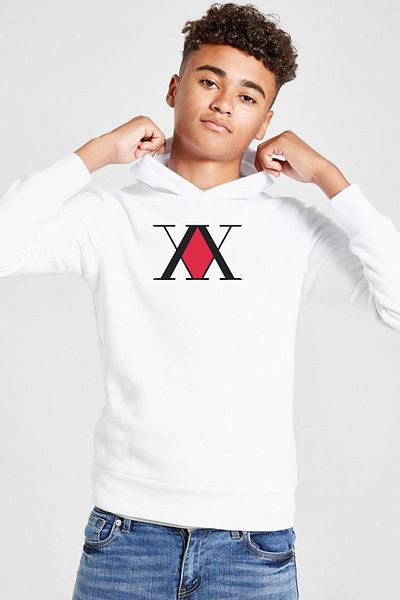 Tshirthane Φούτερ με κουκούλα Hunter X Hunter Anime White Child 3ip
