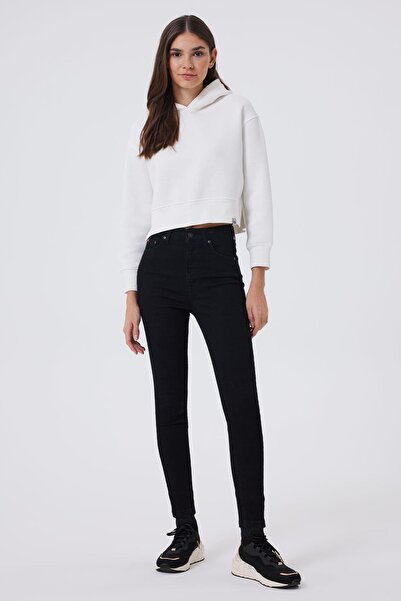 Lee Cooper Jaycee Very High Waist Slim Fit Very Narrow Leg Gray Women's Jeans