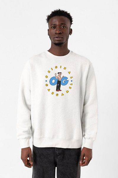 Tshirthane Hanorac 2 ip pentru bărbați The Smurfs Original Gargamel White
