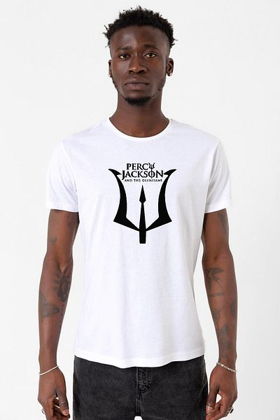 Tshirthane Μπλουζάκι Percy Jackson And The Olympians White ανδρικό ποδηλατικό μπλουζάκι
