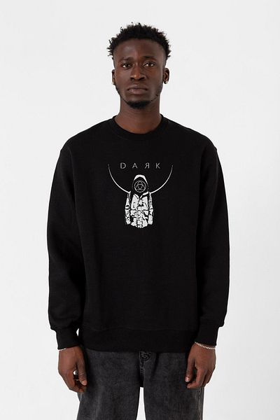 Tshirthane Ανδρικό φούτερ Dark Mono Black 2ip