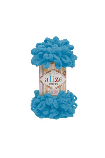 Alize Ață pentru tricotat manual Puffy - 16 Ocean - 100 Gr. 9 Mt. Ață de tricotat cu degete