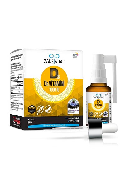 Zade Vital D3 Vitamini 1000 Iu Çörek Otu Yağı (NİGELLA SATİVA) Içeren Sprey Damla 20 ml