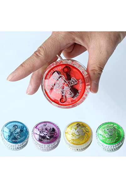 Shoplandu Led Işıklı Yanıp Sönen Rengarenk Yoyo Nostaljik Topaç Oyuncak Kaliteli Rulmanlı Pro Yoyo 1 Adet