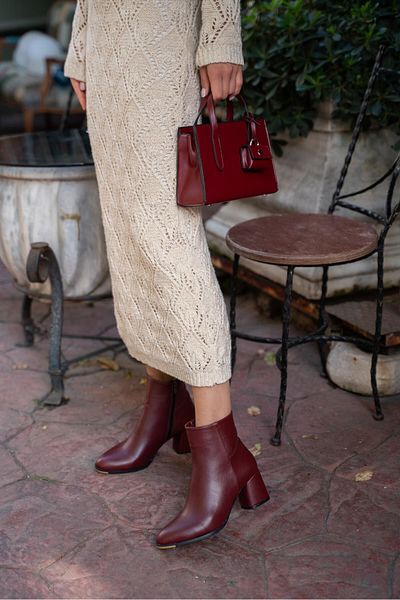 Madamra Claret Red Women's Boots&Bootie