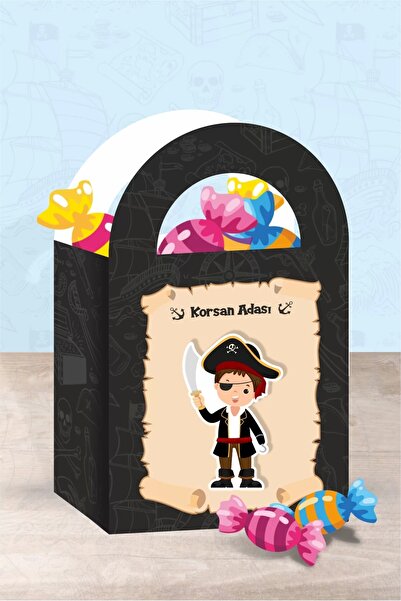 neşeli günlerim Μίνι τσάντα με θέμα τον πειρατή 12x7 cm - Συσκευασία 8 τεμαχίων