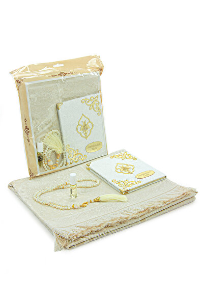 ihvan online Hediyelik 4 Parça Mevlüt Seti İsme Özel Kadife Kaplı Yasin, Tesb...