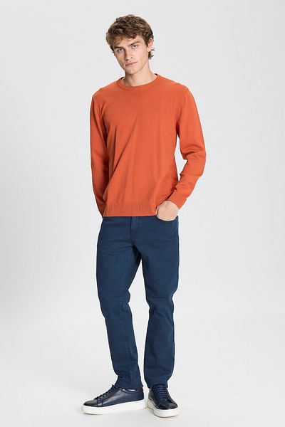 ALTINYILDIZ CLASSICS Πλεκτό πουλόβερ για ανδρικό πλακάκι Standard Fit Normal Cut Crew Neck