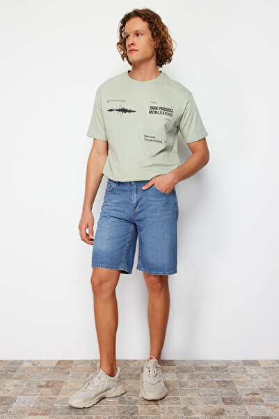 Trendyol Collection Τζιν τζιν Indigo Regular Fit - TMNSS24SR00031