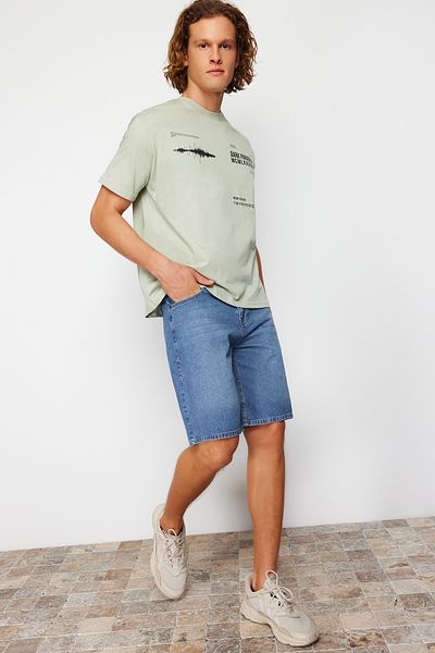 Kolekcia Trendyol Džínsové džínsy Indigo Regular Fit - TMNSS24SR00031
