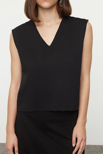 Trendyol Collection Black V-Neck Maxi Blouse and Skirt Set - Normal Waist TWOAW25AU00078