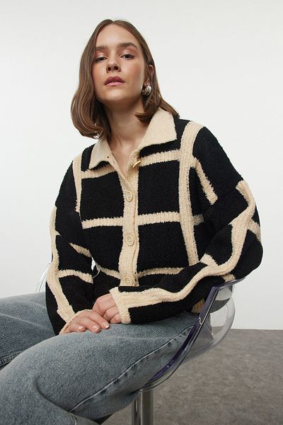 Trendyol Collection Soft Textured Stone Knitwear Cardigan - Twoaw25hi00334