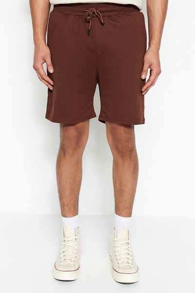 Trendyol Collection Barna és kő sima szabású 2 részes rövidnadrág csomag - TMNSS21SR0095