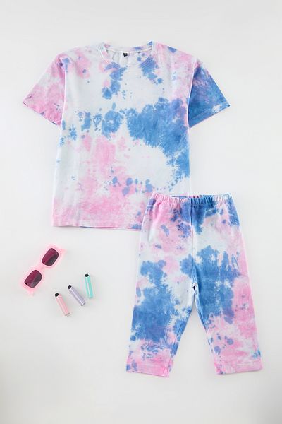 TRENDYOLKIDS طقم محبوك متعدد الألوان للفتيات - TKDSS24AU00034
