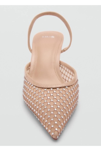 MANGO Woman Parlak file topuklu ayakkabı