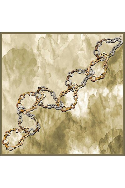 Armine Μεταξωτό μαντήλι Sura με μοτίβο λαδιού πράσινου σύννεφου 8920-36