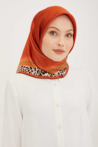 Armine Tile Patterned Tivil Silk Scarf 8912-38