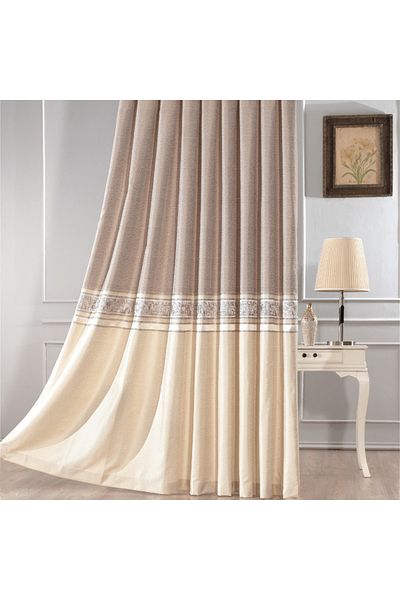 Solinas Collection Κρέμα – Πάνελ Mink Silver Glitter 1 X 3 Κουρτίνα με πτυχωτό φόντο - Μονόφυλλο
