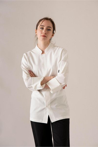 APP-RON White Linen Chef Jacket - C-20 Soft Linen