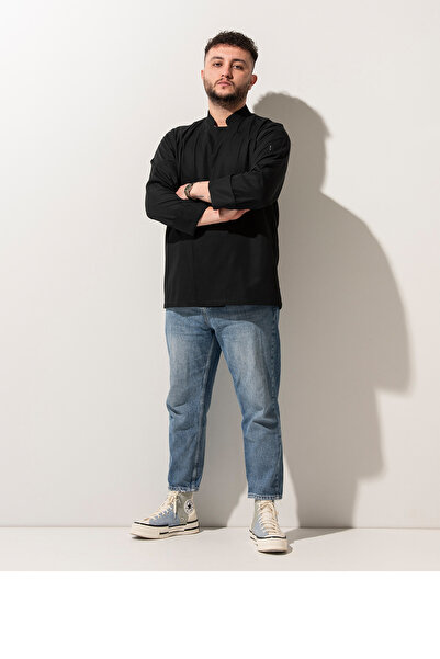 APP-RON C-01 CLASSIC - Siyah Şef Ceketi