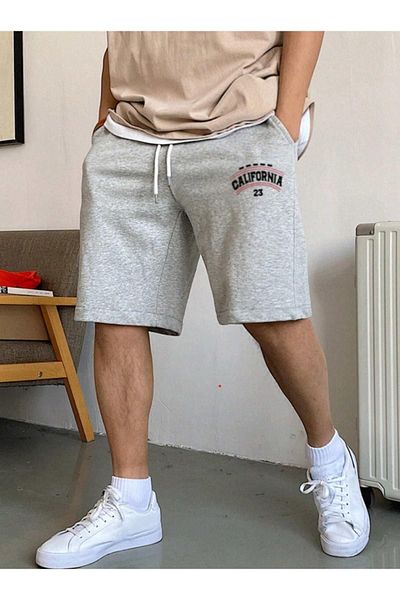Altamira Ανδρικό σορτς σε γκρι California printed