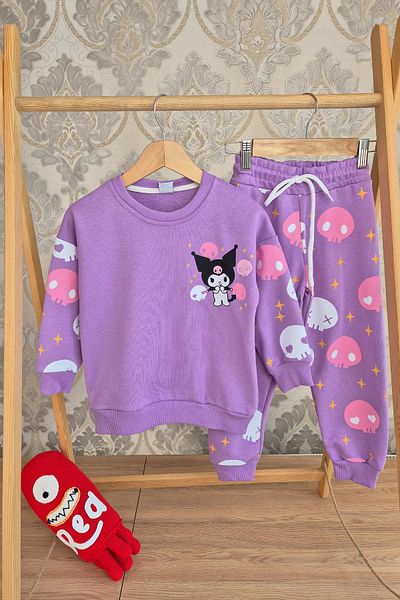 The Red Kids Kuromi Printed 3 Thread Oversize Organic Set