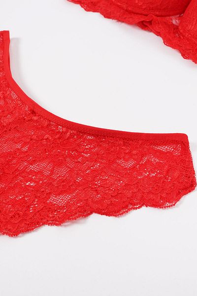 EMINNA Red Color Underwear Set