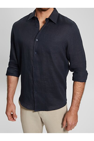 Guess LS ISLAND LINEN SHIR