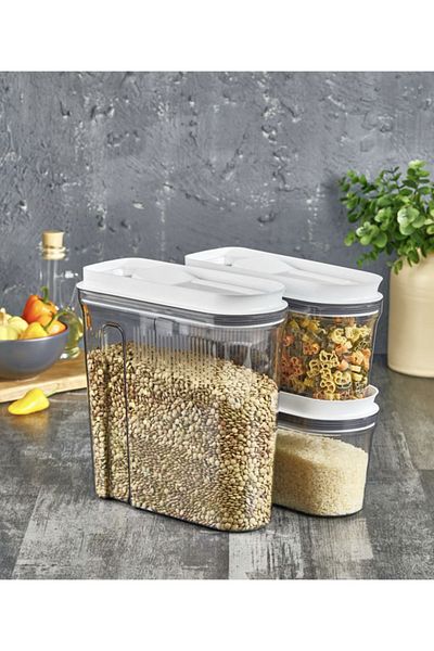 VİP AHMET 3-Piece Luxury Food Container 4l 2l 2 L Smoked