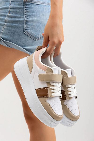 Zerenyus Pantofi sport de damă - Casual cu talpă înaltă și velcro