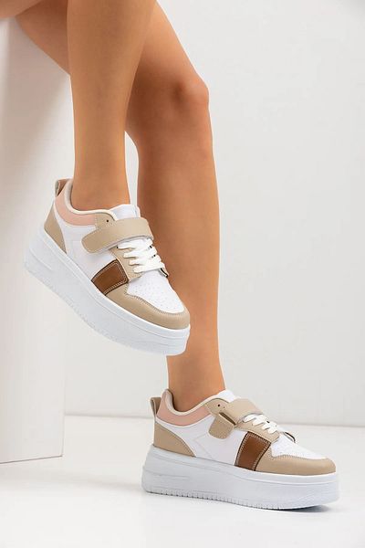 Zerenyus Pantofi sport de damă - Casual cu talpă înaltă și velcro