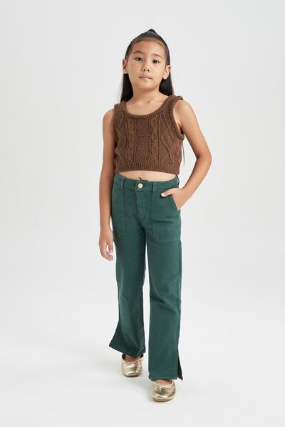 DeFacto Girl's Flare Leg Trousers - B3424a823wn
