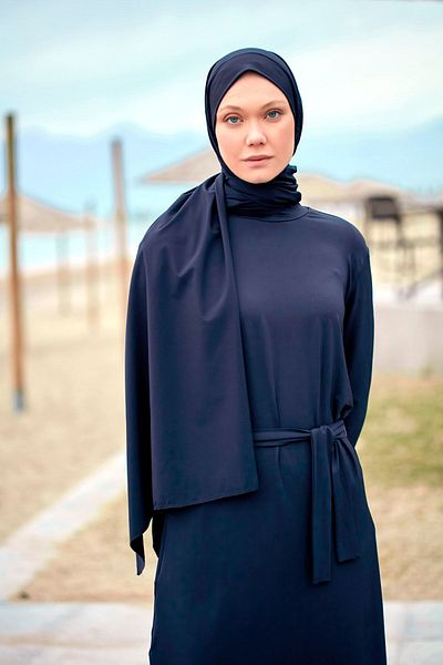 Marina Πρακτικό σάλι αλεξίπτωτου Navy Blue - Bone B2404