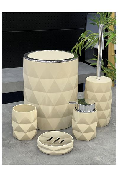 Doğudeko Σετ μπάνιου πολυτελείας Bamboo Acrylic 5 τεμαχίων